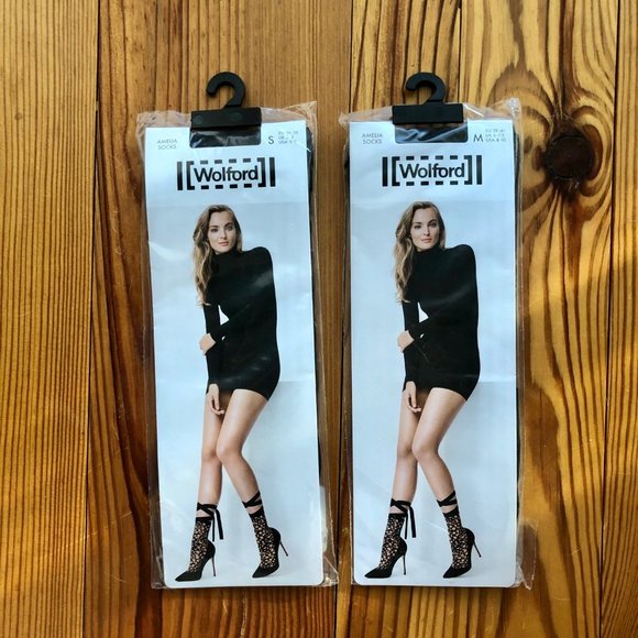 Wolford Amelia Lace Socks (M, 8-10) - Picture 2 of 3